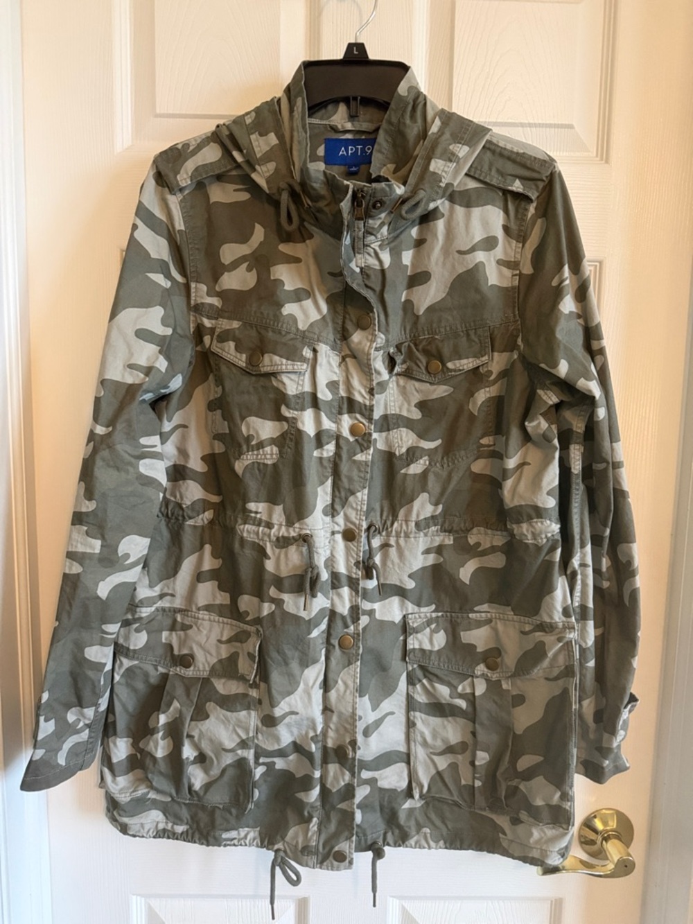 Apt. 9 Olive & Light Khaki Camo Anorak Jacket